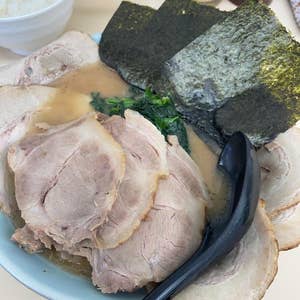 食品サンプル 横浜 家系ラーメン チャーシュー 煮卵入り Old