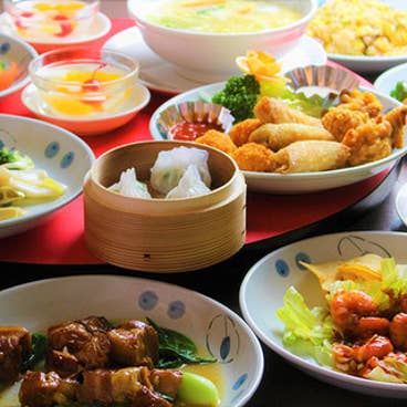 【6,300円コース】手作り点心・大海老のチリソース・蟹入りフカヒレスープ・和牛ヒレ肉のステーキなど＜全10品＞