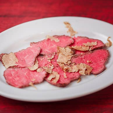低温調理 黒毛和牛カルパッチョのトリュフづくし