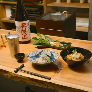 日本酒と共に