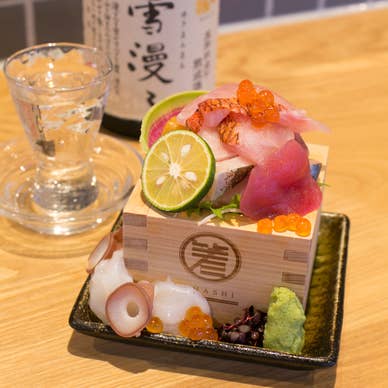 名物　おはしの枡盛り