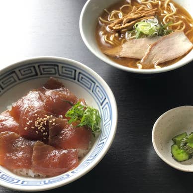 ランチ_まぐろ漬けご飯