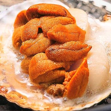 帆立のウニ焼き