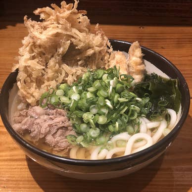 肉ごぼ天うどん
