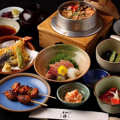 【新潟産中心厳選コシヒカリ使用】釜飯を味わう会席《全9品》２ｈ飲み放題付き