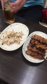 焼鳥エビス 戸越銀座商店街の中程 持ち帰りの焼き鳥屋さんの奥と 戸越銀座
