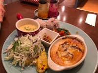 ファミリーキッチン ボチャカ 夕御飯に訪れたお店可愛らしいお店でメニューは健康志 直方