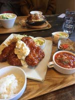 のうえんカフェ 木更津ののうえんカフェさんのチキン南蛮とロールキャ 袖ヶ浦
